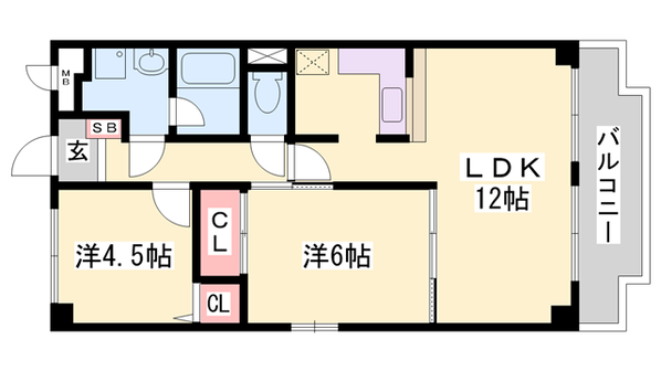 東二見駅 徒歩6分 2階の物件間取画像